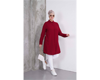 Büyük Beden Düz Renk Viskon Tunik