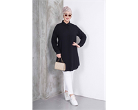 Büyük Beden Düz Renk Viskon Tunik