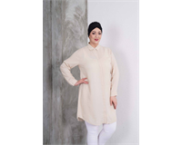 Büyük Beden Düz Renk Viskon Tunik