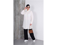 Büyük Beden Düz Renk Viskon Tunik