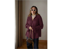 Büzgülü bayan gömlek